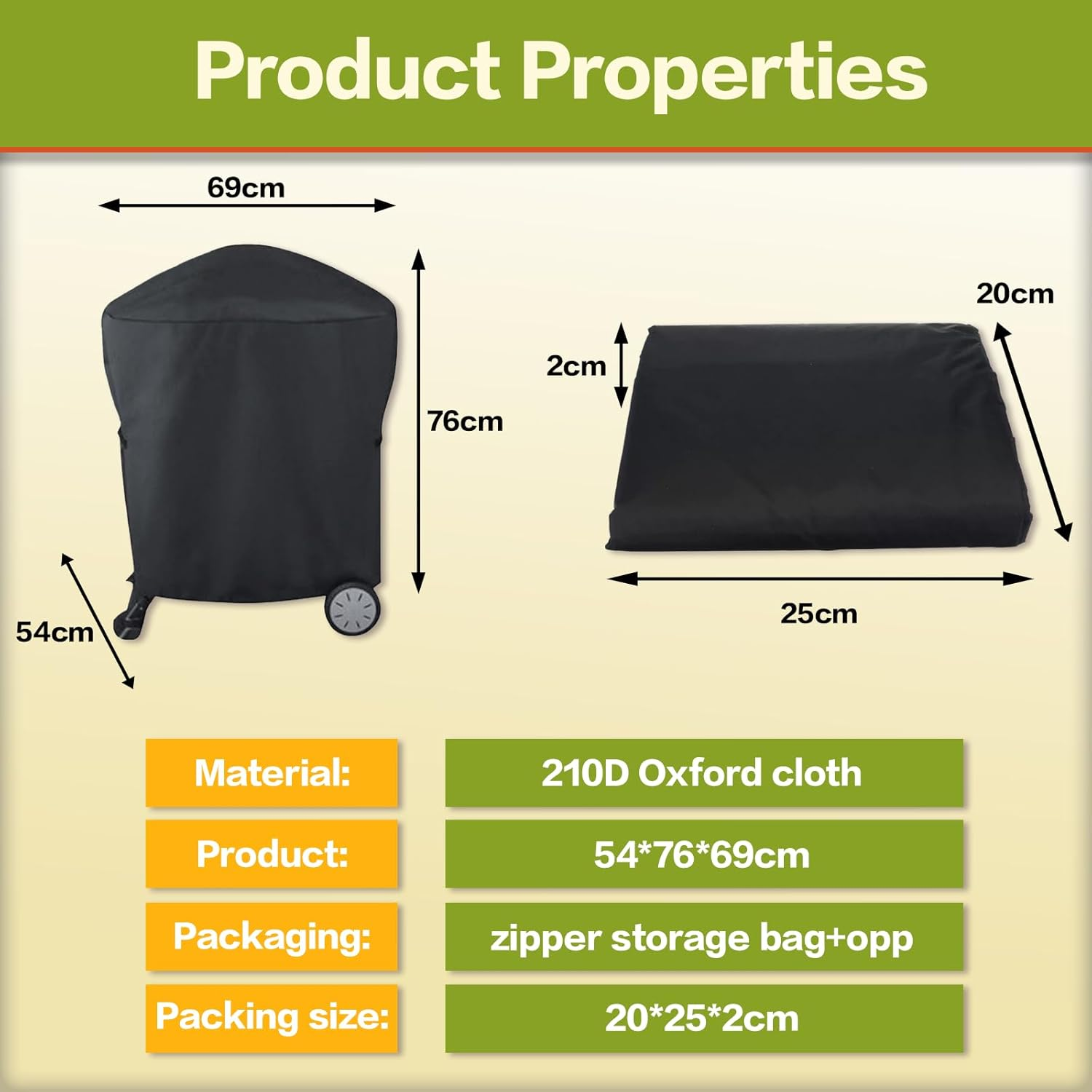 Extended Grill Cover for for Weber Q100 Q1000 Q1200 Q200 Q2000 Q2200 Series Grills with the Q Portable Cart,Longer Grill Cover Replacement for Weber 7113 image number 4