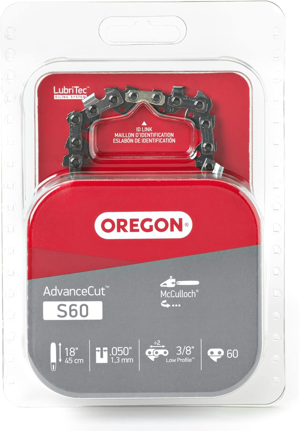 Oregon S60 Advancecut Replacement Chainsaw Chain for 18-Inch Guide Bars, 60 Drive Links, Pitch: 3/8", .050" Gauge, Fits Craftsman, Mastercraft, Mcculloch, Poulan, and More image number 6