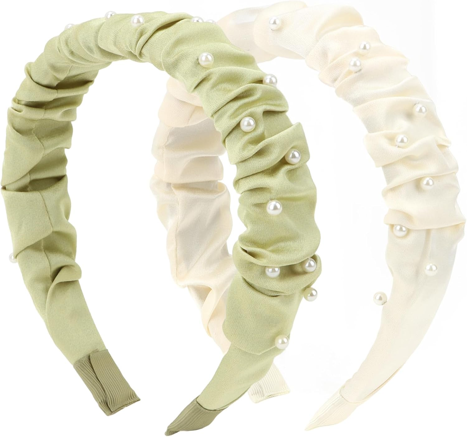 EXIPSAT Set of 2 Women'S Headbands, Elegant Pearl Headband, Perfect for Wedding & Everyday Life, Women Headband Hair Accessories image number 5