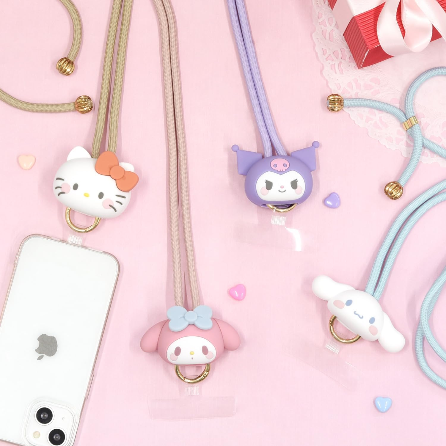 Gourmandies Sanrio Characters Multi Ring plus Mascot Strap Cinnamoroll SANG-457CN image number 2