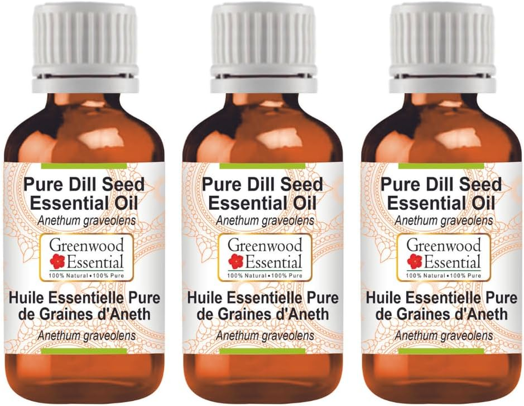Greenwood Essential Pure Dill Seed Essential Oil (Anethum Graveolens) Steam Distilled for Personal Care (Pack of Three) 100Ml X 3 (10Oz) image number 3