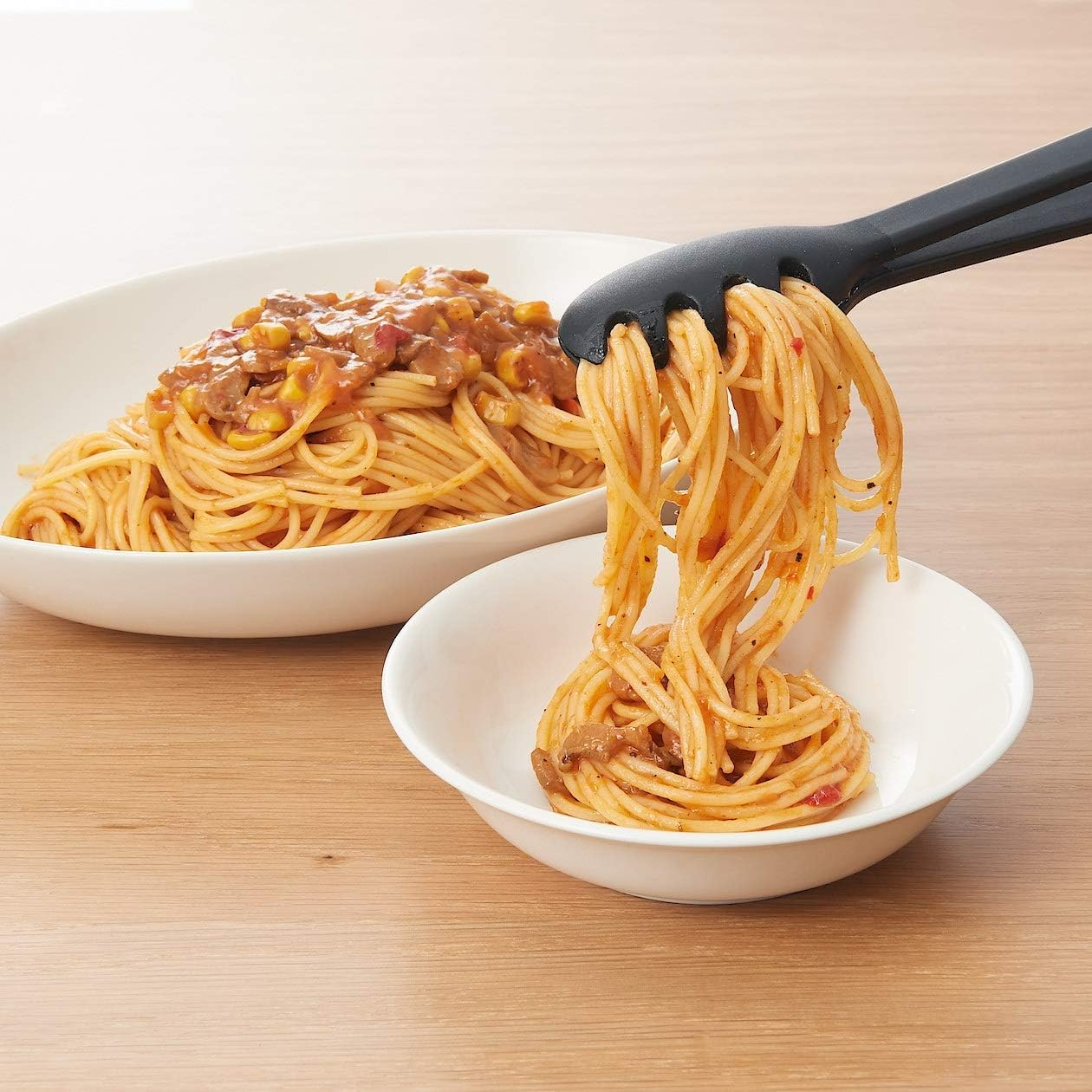 MUJI 44498767 Silicone Cooking Tongs, Approx. 10.6 Inches (27 Cm), Black image number 3