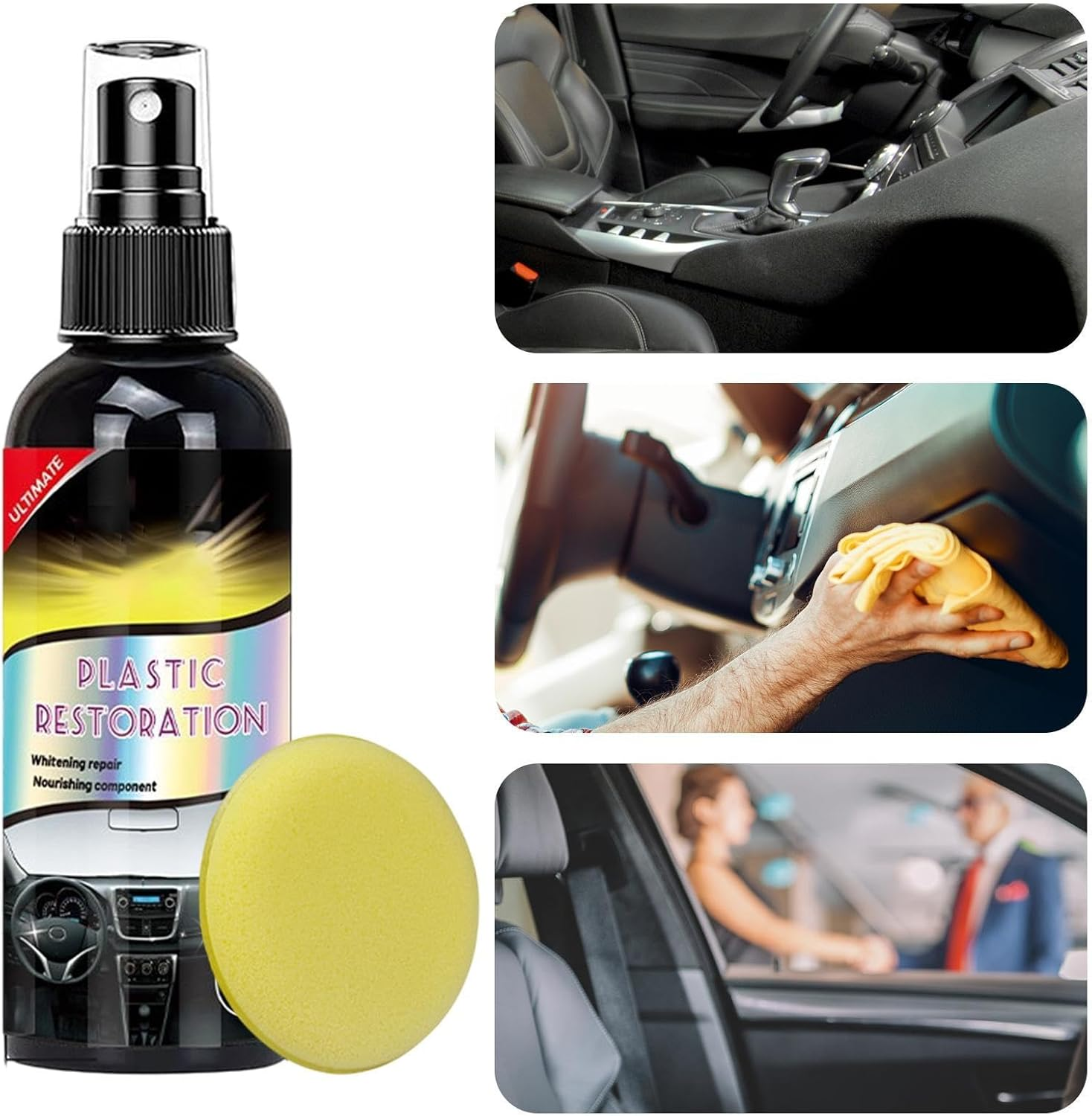 Weldphur Interior Detailer - Vehicle Interior Restorer | Long Lasting Automotive Supplies 120Ml for Detailing Vehicle Upholstery Leather Carpet Truck Rv Bumper image number 2