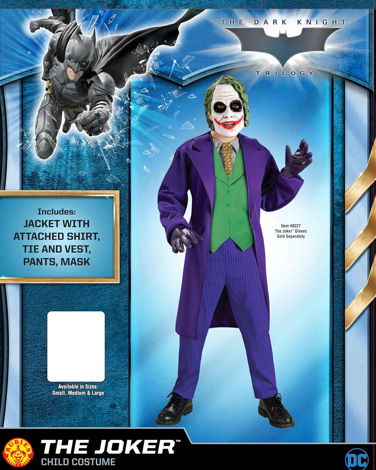 Rubies Boys Batman Dark Knight Deluxe the Joker Costume, Medium image number 1
