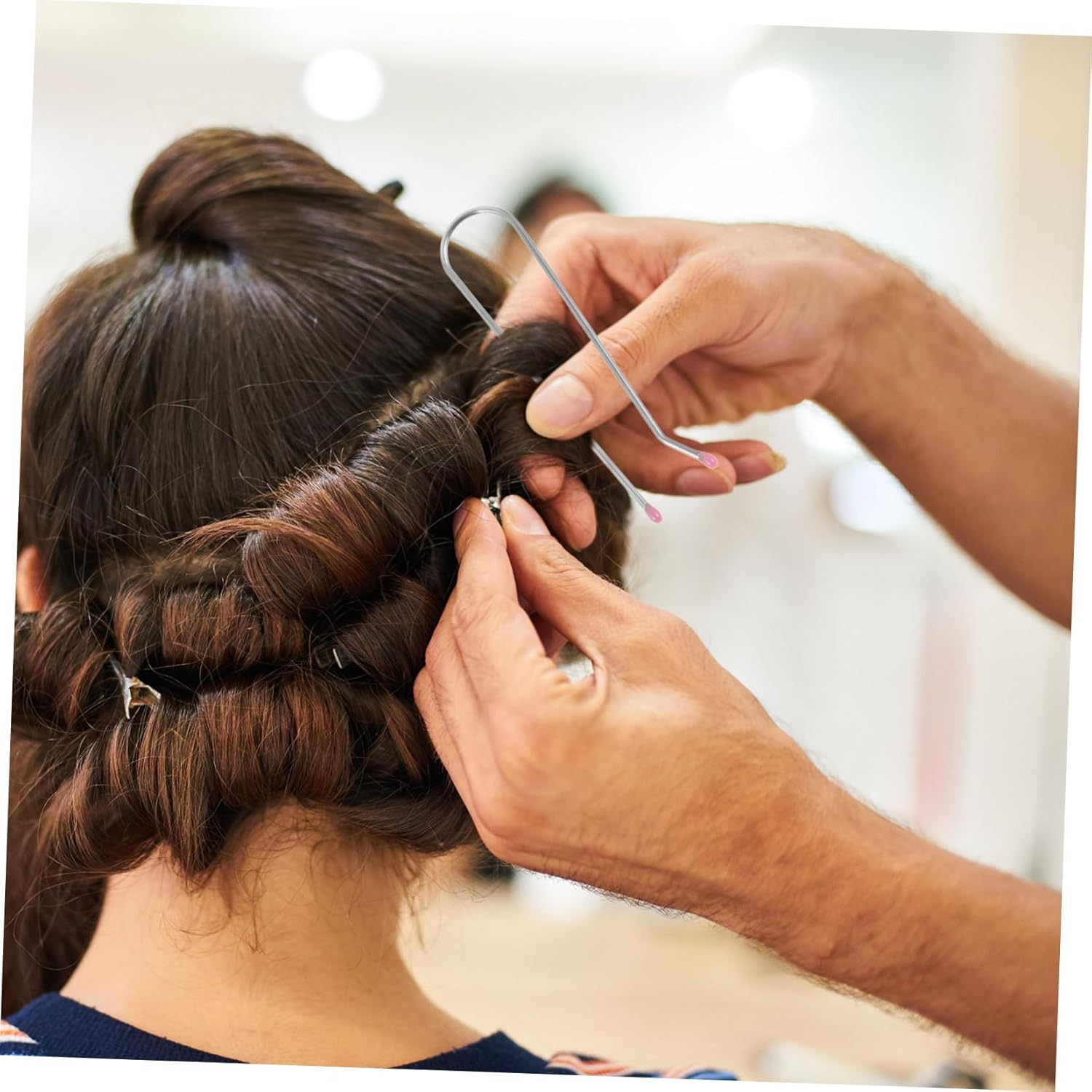 COHEALI 20Pcs Curling Roller Clip Metal Wire Clips Electric Curler Clips Hair Crimper Clip Metal Electric Rollers Clips Hair Curling Iron Hair Rollers Clamps Miss Wire Clamp Household image number 5