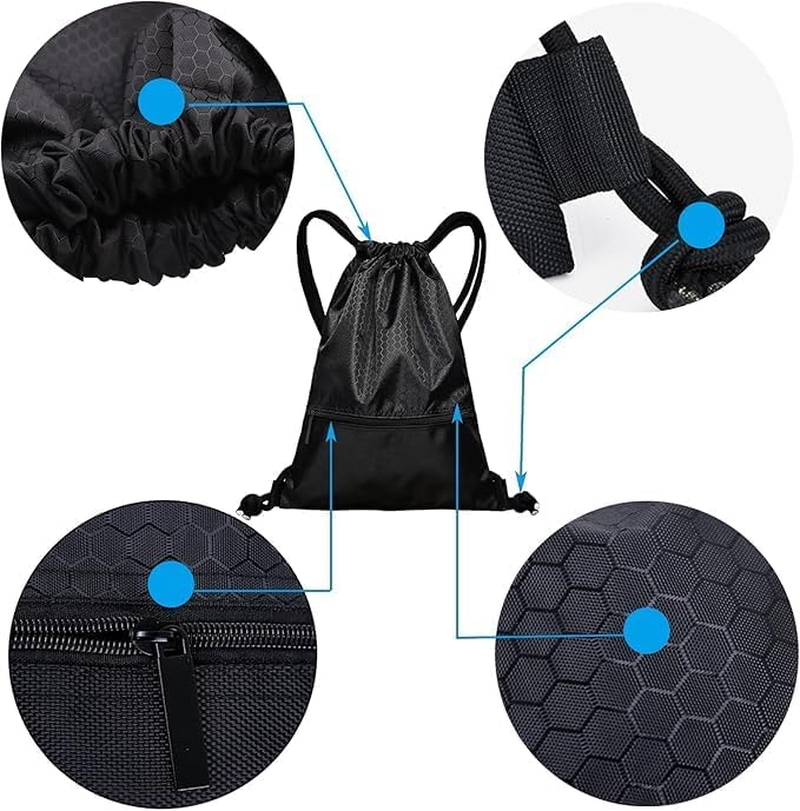 Drawstring Backpack String Bag, 1Pc Gym Drawstring Bag,Sport Gym Sack Drawstring Backpack Bag,Drawstring Backpack Gym String Bag,Drawstring Backpack Zip Water Resistant Pocket String Sack Storage Bag image number 2