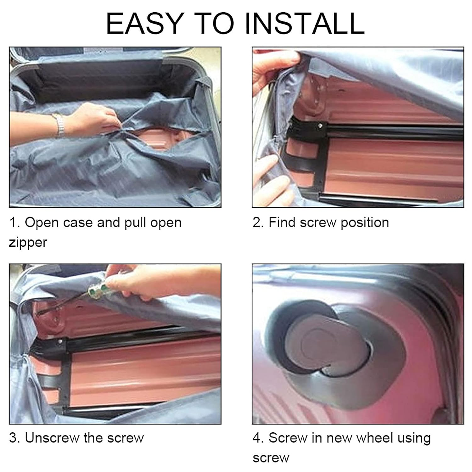 2 Pcs Mute Wheel A52 Mute Single Row Wheel Suitcase Luggage Replacement Universal Wheel Casters Outdoor Luggage Wheels Accessories