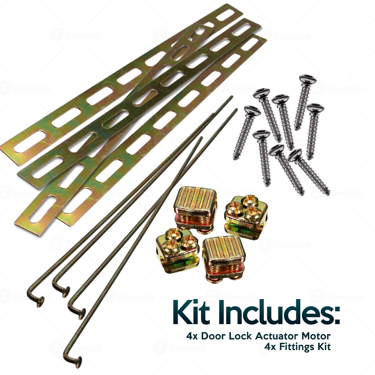 Zone Tech 4-Pack Universal High Power Door Lock Actuator - Premium Quality Heavy Duty Durable High Power Door Lock Actuator image number 2