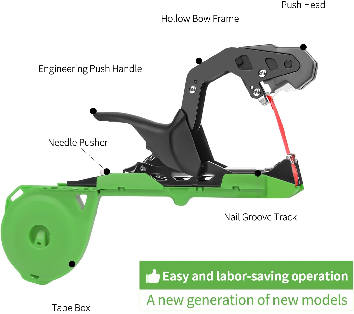 Plant Tying Machine, Binding Pliers with 20 Rolls of Tape, Upgraded Garden Tape Tool for Tomatoes Cucumbers Vegetables 8108