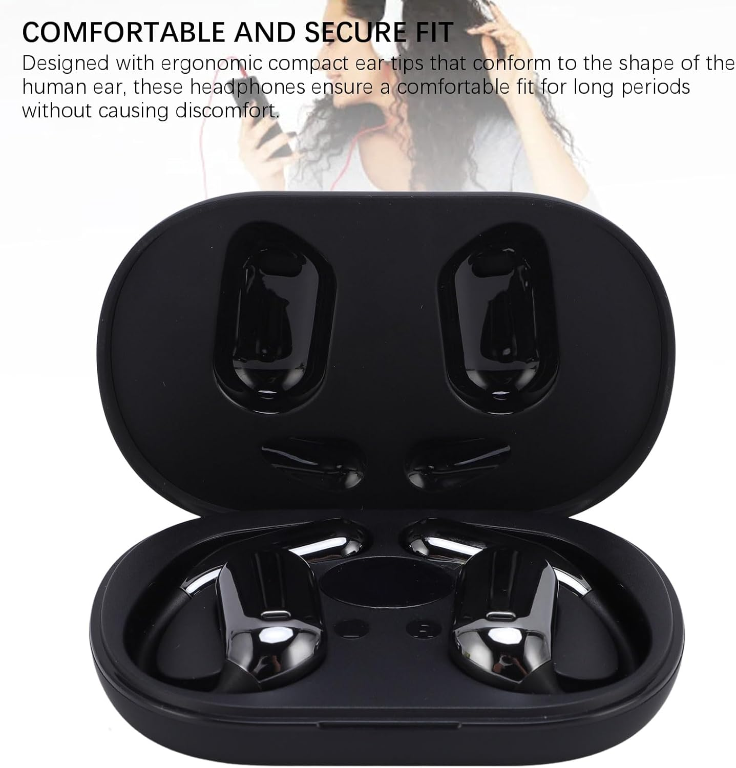 XUMIUZIY AI Translation Earbuds Real Time, Bone Conduction Buletooth Translator Earbuds with 80 Languages, Ear Hook, Noise Cancelling, 4 Translation Modes for Business Travel image number 3