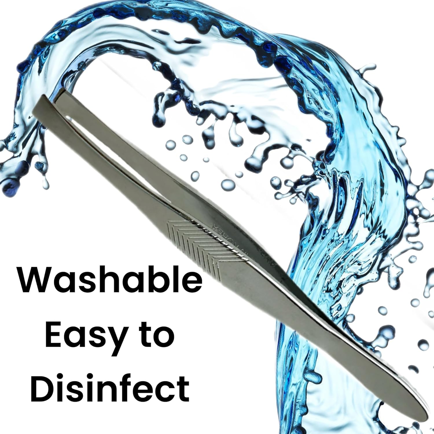 3 Vintage Style Square Tip Ribbed Professional Tweezers for Eyebrows Premium Precision for Facial Hair Splinter Ingrown Hair Removal Straight Tip Women Men Made in Korea image number 1