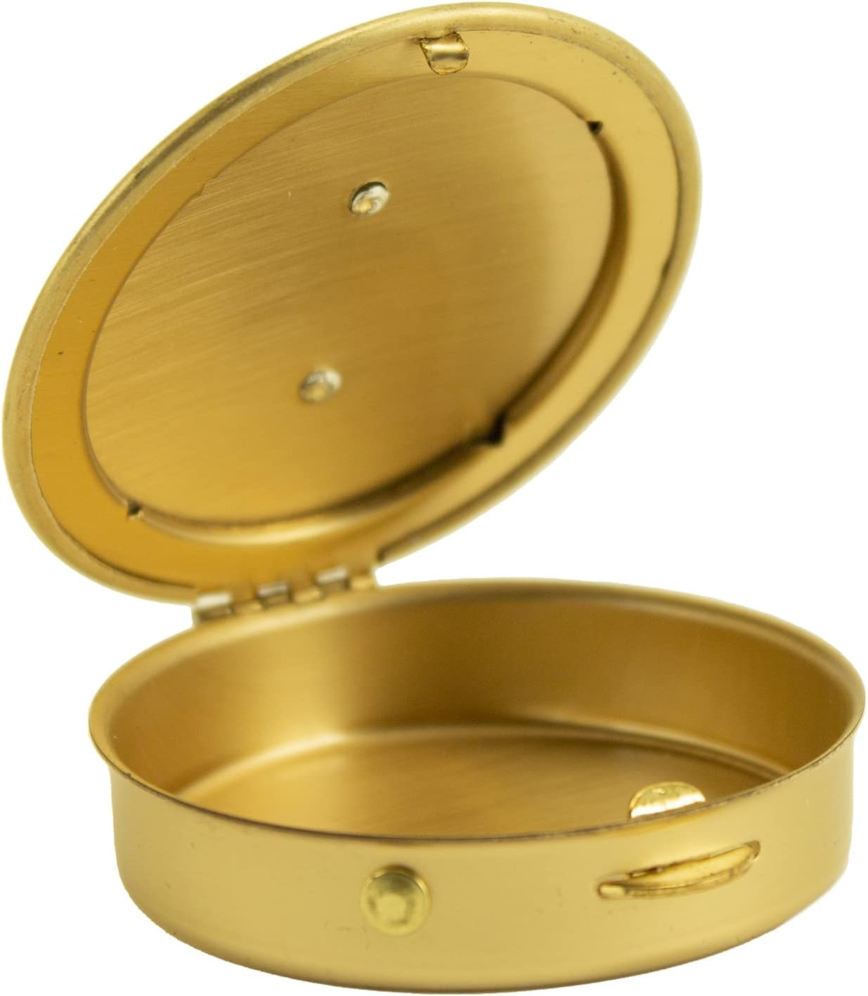 Confirmed in Christ Confirmation Rosary Keepsake Box, Gifts for Confirmation, Polished Brass, 2 1/8-Inch Diameter, by Abbey & CA Gift