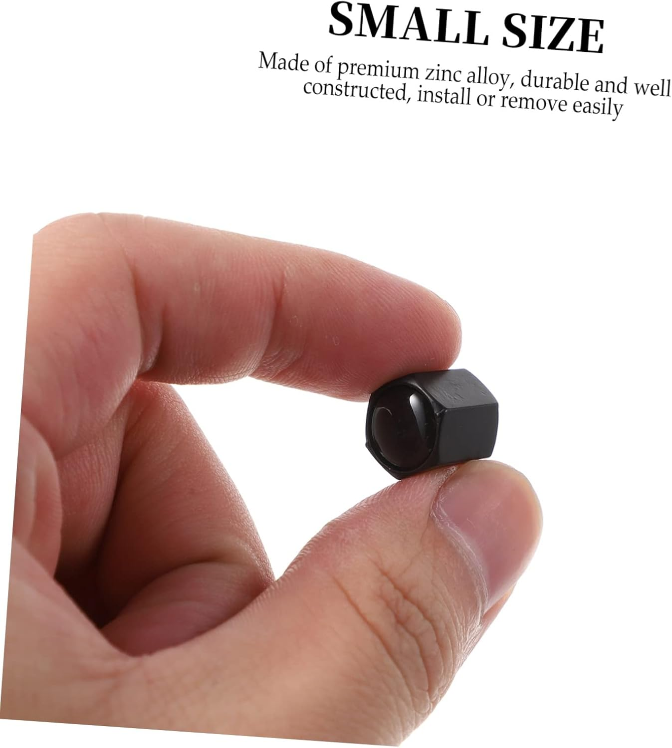 OSOLADY Anti-Theft Zinc Alloy Vehicle Stem Caps with Wrench Black Metal Car Tire Valve Covers Suitable for Automotive Wheels and Tires image number 5