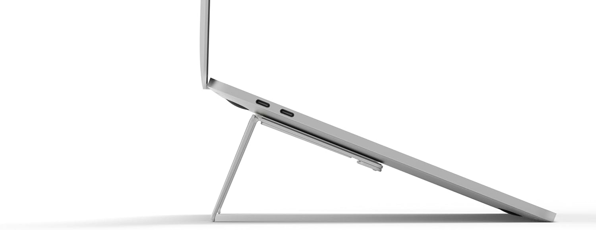Aulumu G07 Pop up Leg Stands Laptop, Super Portable Cooling Laptop Stand, Ergonomic Laptop Riser Lift for Desk for Macbook, All Laptops, Tablets, 8-20'', Silver image number 2