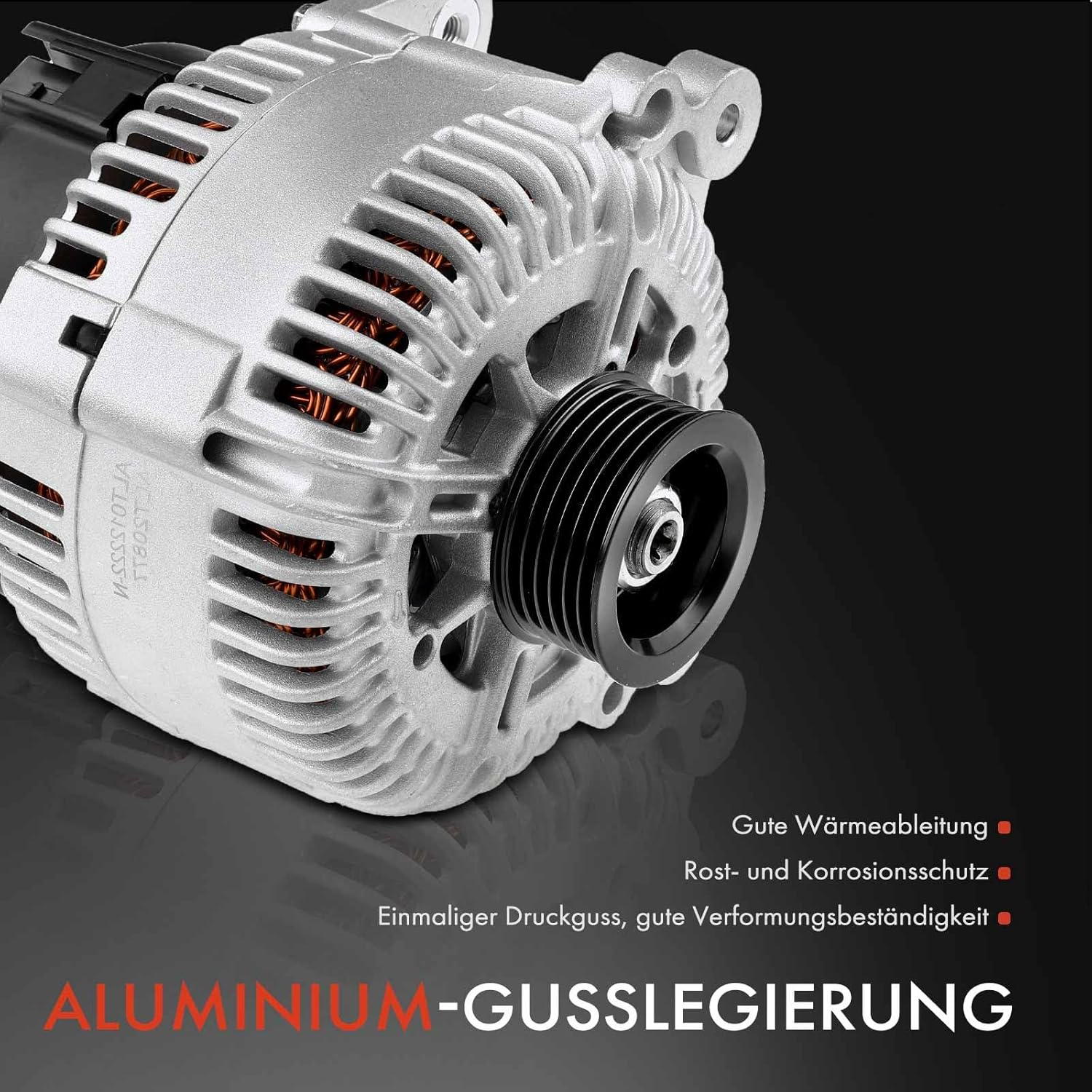 Frankberg Alternator Generator 180A Compatible with A6 2.7L 3.0L 2004-2008 A6 Allroad 2.7L 3.0L 2006-2008 A6 Avant 2.7L 3.0L 2004-2008 A8 Q7 T.O.U.A.R.E.Reg Place# 059903015R image number 6