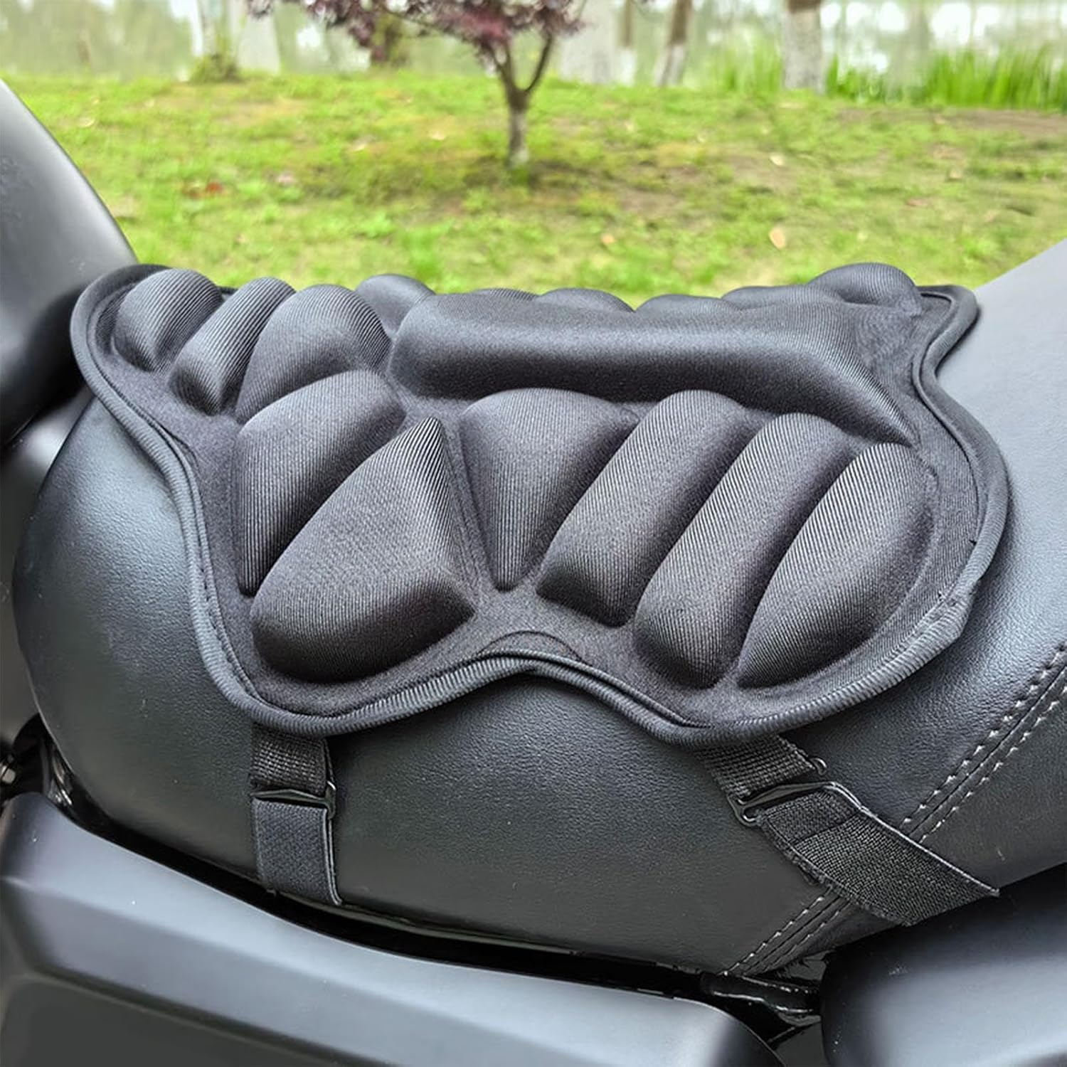 Motorcycle Seat Cushion - Breathable Motorcycle Air Cushion Seat Pad - anti Slip for Long Rides image number 1