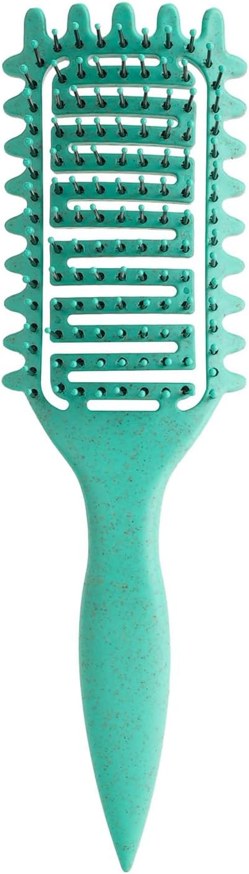 Curl Defining Brush,2024 Curly Hair Brush,Vented Hair Brush for Detangling, Shaping and Defining Curls for Women and Men Less Pulling (Green)