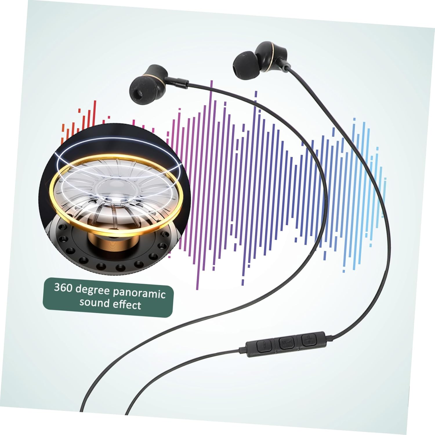 LRXIYODE USB Type-C Earphones with Mic Wired In-Ear Headset Noise Canceling Stereo for Phone and Tablet, Metal Black Design for Travel and Daily Use image number 3