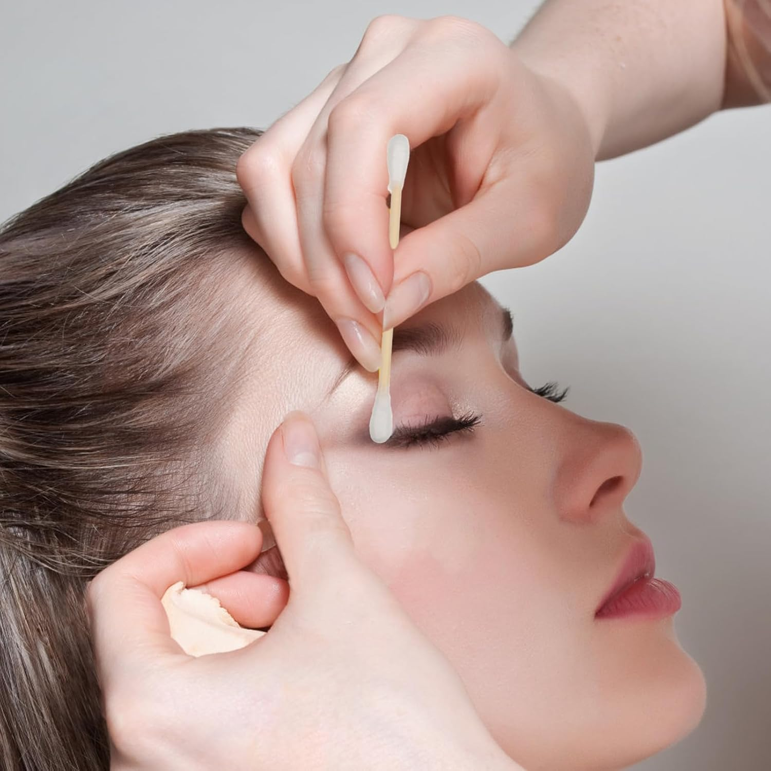 Hohopeti 100Pcs High Precision Makeup Cleaning Swabs Cotton Tips Bamboo for Ear Cleaning Detailing Travel image number 2