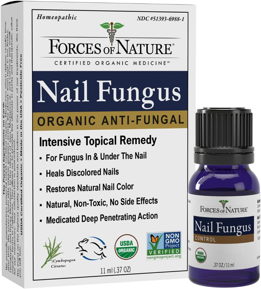 Forces of Nature -Natural, Organic Nail Fungus Treatment (11Ml) Non GMO, No Harmful Chemicals, Nontoxic &ndash;Fight Damaged, Cracked, Brittle, Discolored Yellow and Black Toenails, Fingernails image number 3
