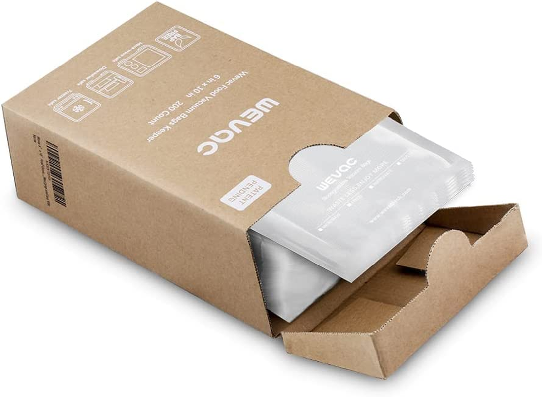 Wevac 15X25Cm 200 Count Food Vacuum Sealer Bags Keeper, Precut Pint, Ideal for Food Saver, BPA Free, Commercial Grade, Great for Storage, Meal Prep and Sous Vide (6&rdquo; X 10&rdquo;) image number 5