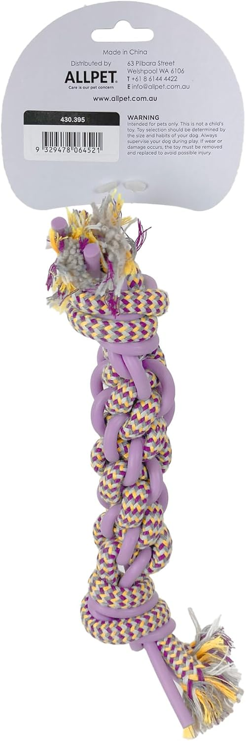 Tpr/Rope Dental Bone Dog Toy, Medum, Purple - Teething Toys, Durable Dog Chew Toys, Rubber Chew Toys, Dog Rope Toy for Teeth Cleaning, Aids Dogs Dental Health image number 1