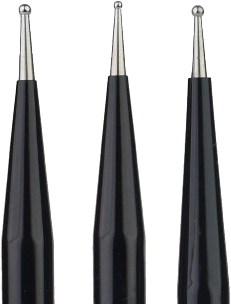 Beter - Set of 3 Dual-Ended Nail Art Brushes, Professional Nail Brush and Dotting Tool, Ideal for French Manicure, Fine Details and Gradients, Nail Art Decoration Kit, Nail Design image number 2