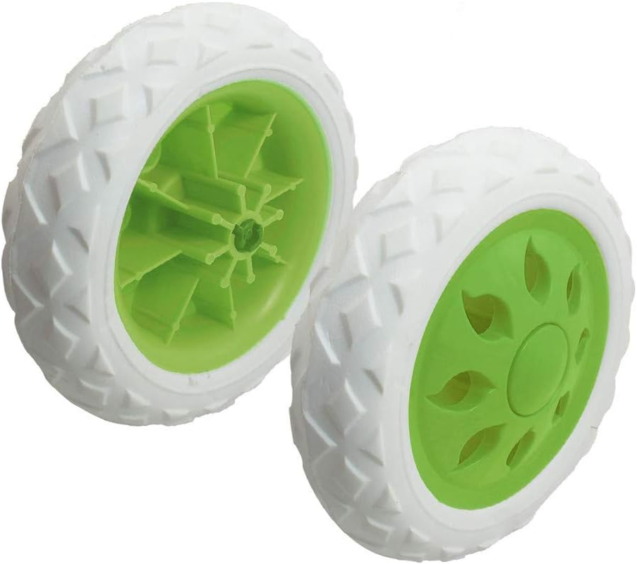 New Lon0167 White Green Featured Sun Shape Core Reliable Efficacy Travelling Luggage Cart Caster Wheels 2 Pcs(Id:903 32 7B 703)
