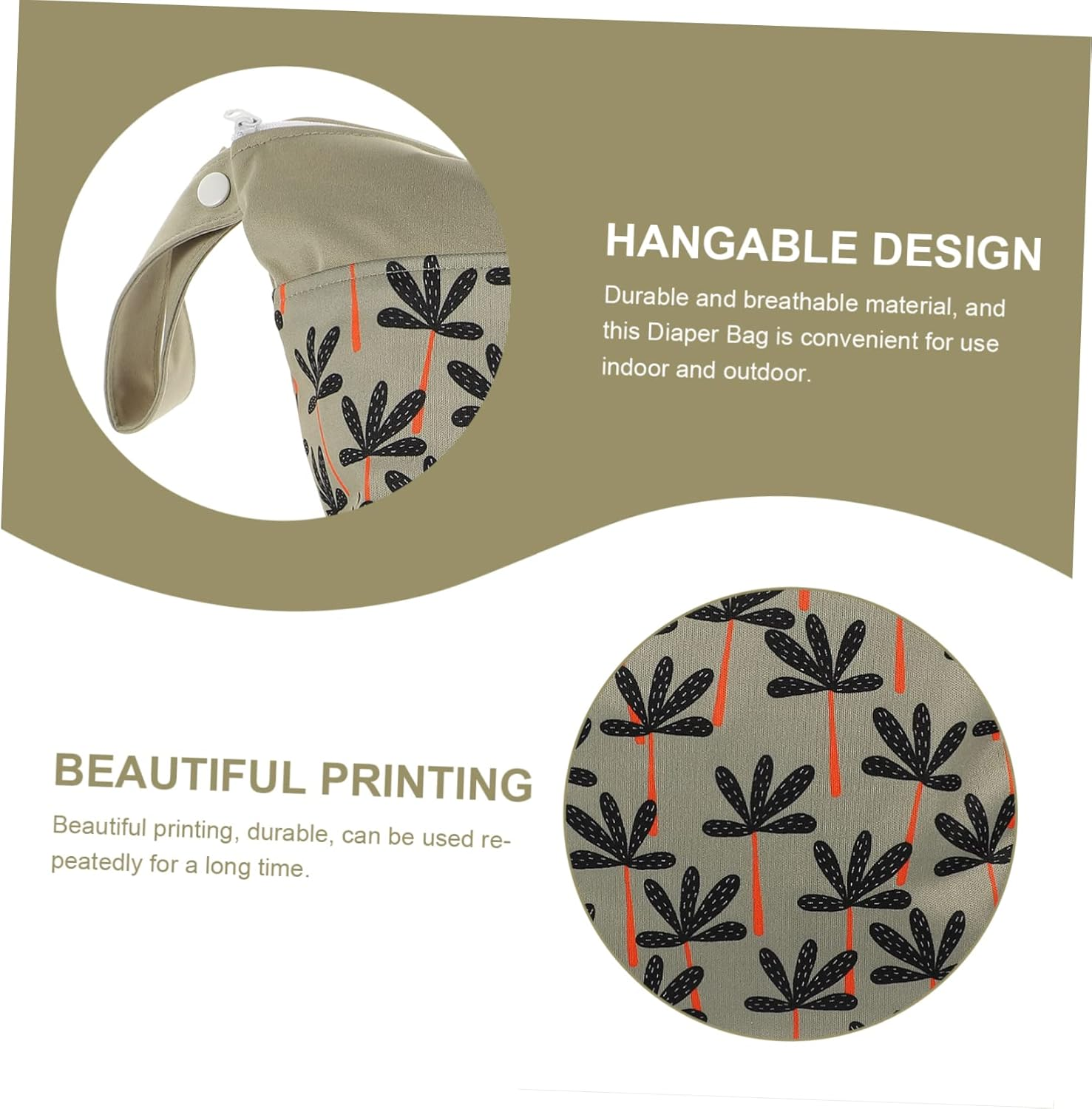 Ibasenice Diaper Storage Pouches Multipurpose Bag Travel Napkin Storage Bag for Diapers Organizing image number 3