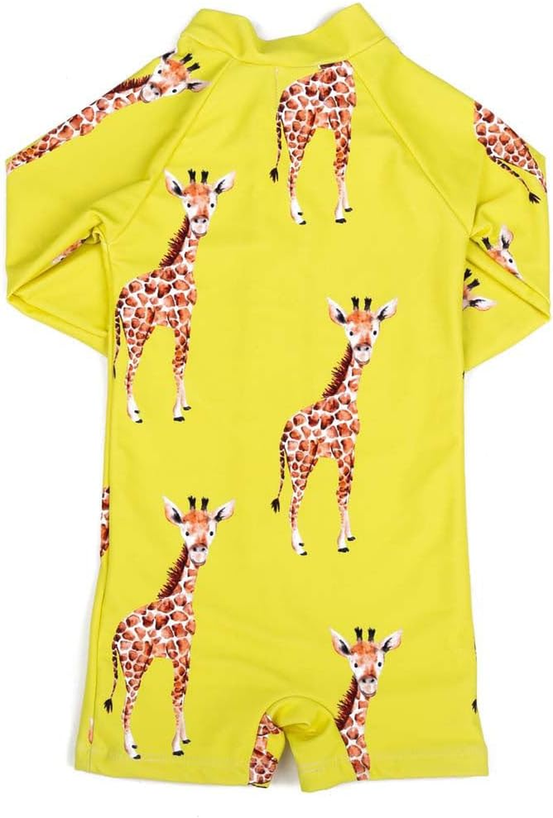 Unisex Long Sleeve Zip Swimmers UPF50+ | Hand-Painted Print | Baby & Kids Swimwear | Australian Brand