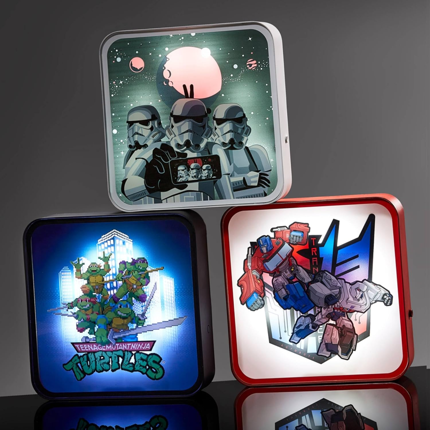 Numskull Official Transformers Acrylic Logo Desk Lamp Wall Light for Bedroom, Office, Home, Study, Work - Official Transformers Merchandise - Transformers 3D Logo image number 2