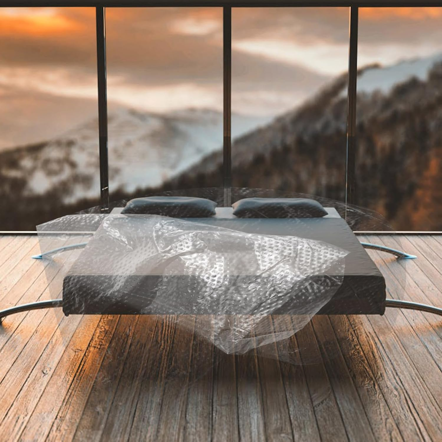 Gadpiparty 3Rolls Pre-Taped Adhesive Masking Film Protective Sheeting for Auto Easy Installation Pe Material for Car image number 1