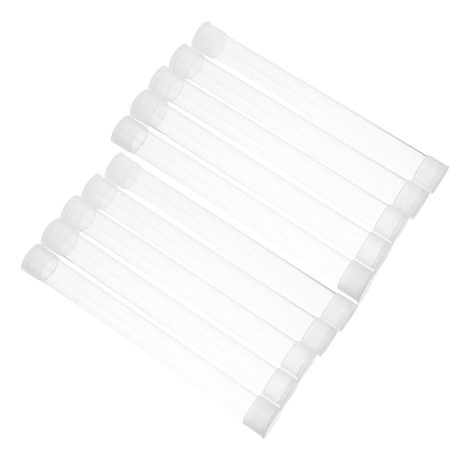 Alipis 10Pcs Thermometer Protection Box Transparent Plastic Case Portable Lightweight Storage Tube for Safe Travel and Home Office Use