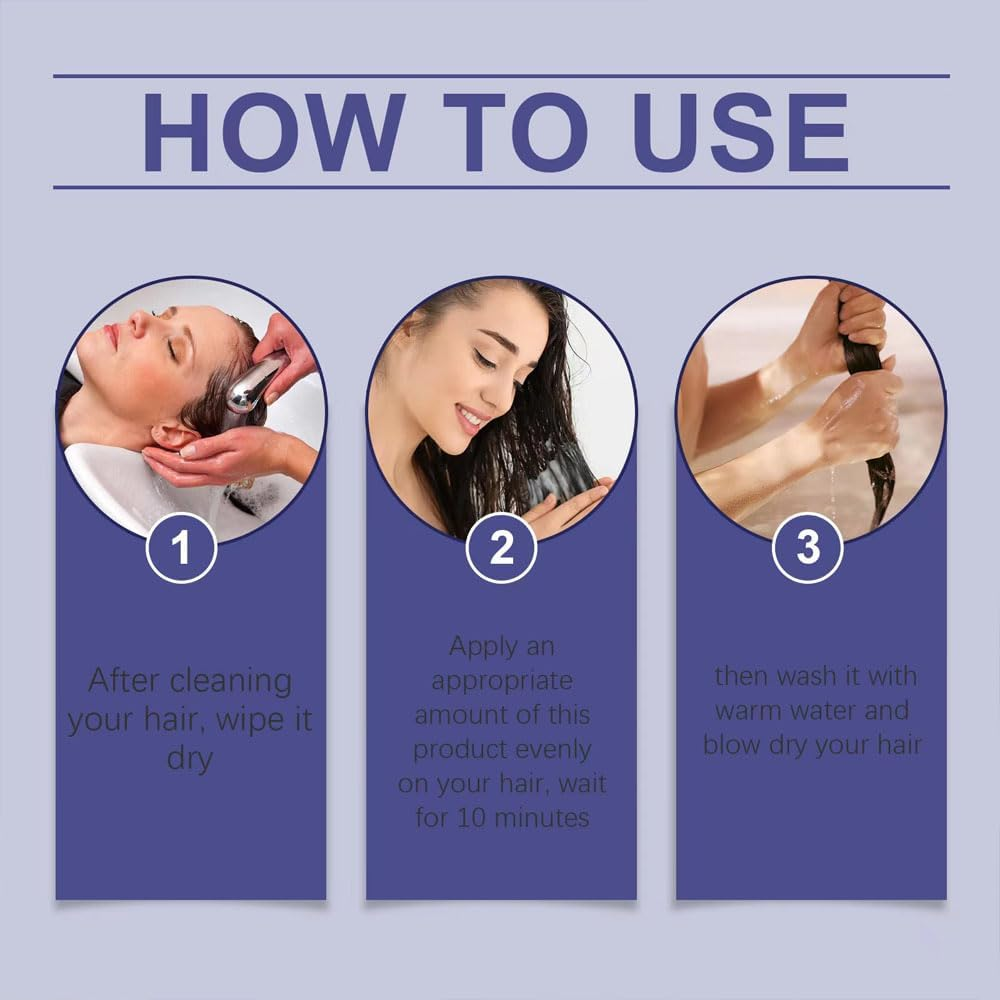 ANREPA 2 Pcs Hair Growth Oil Blend, Deep Repair Hair Mask, Repairs Dry Damaged Hair, Promotes Hair Growth, Unisex Adults, Earthy Scent, Beige image number 1