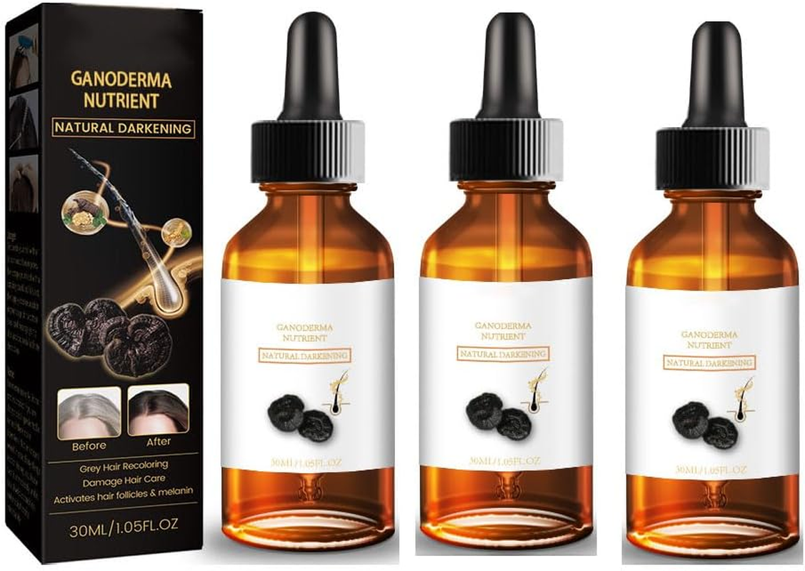 Grey Hair Treatment Serum, White to Black Natural Colour Restorative Nourishing Products anti Hair Loss Treatment for Men Women