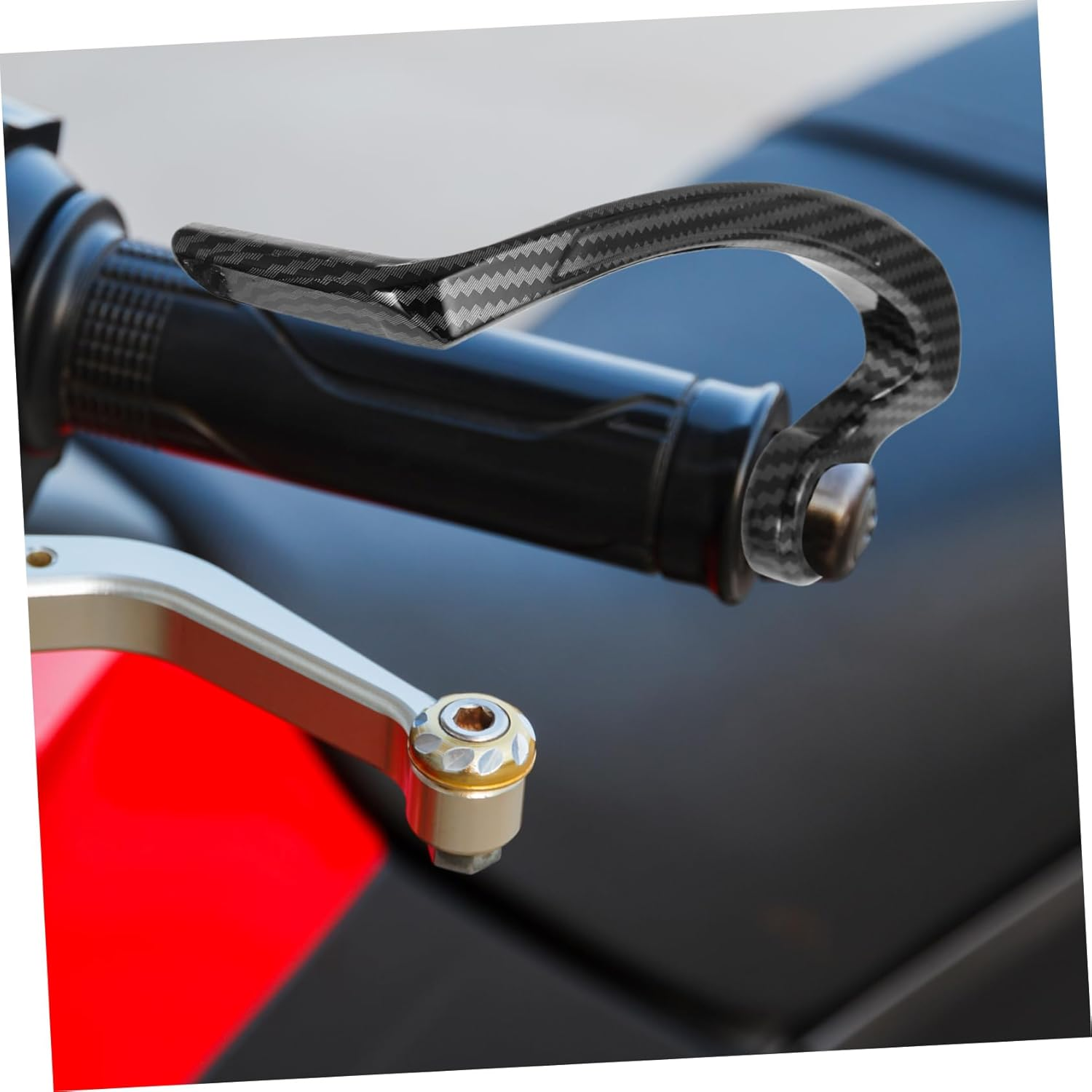 1 Pair Motorcycle Brake Lever Protector Universal Handlebar Hand Guard Grip for Motorbike Dirt Bike ATV Scooter Hand Protection Black