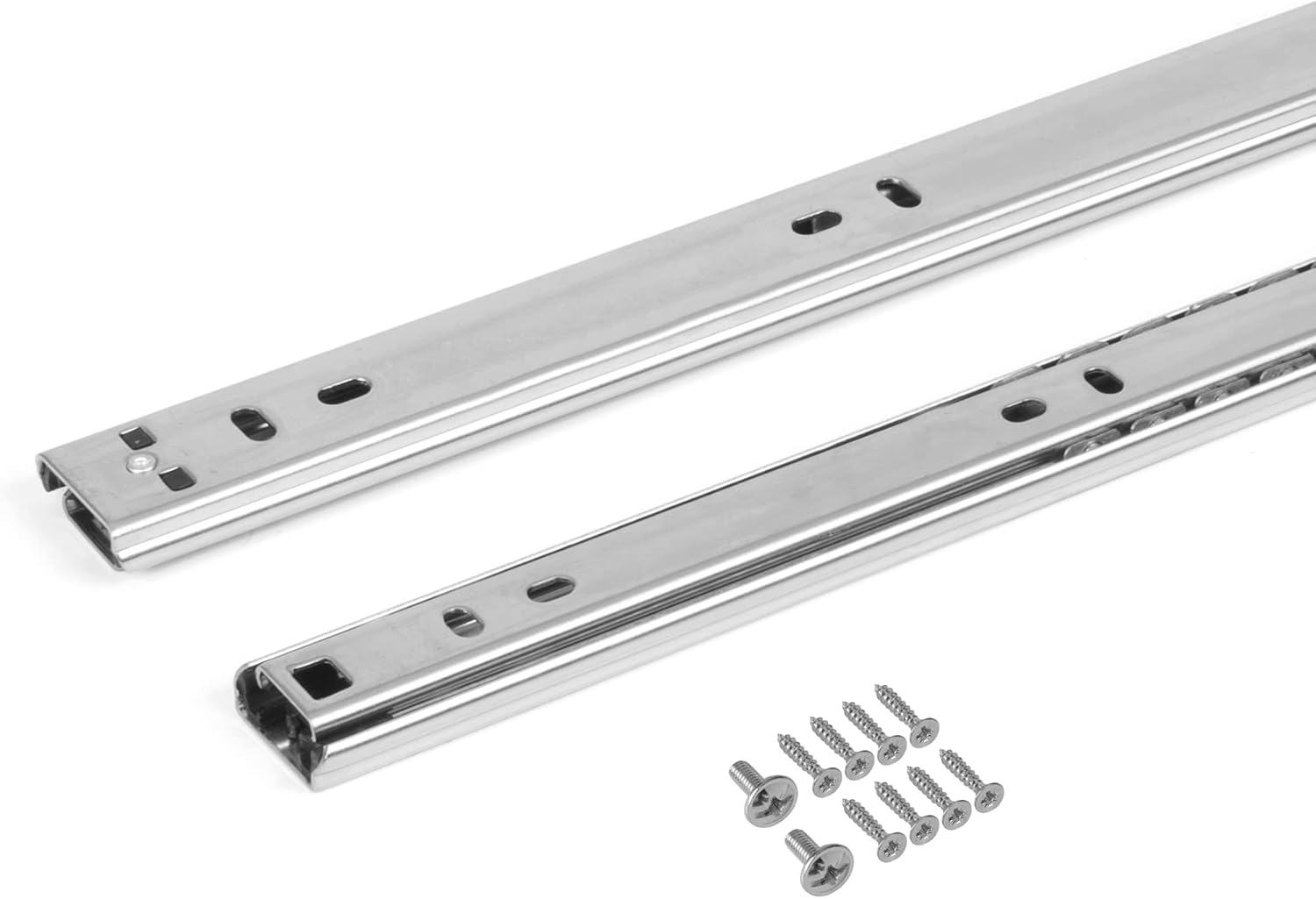 Loumaxx Ball Extension Set of 2 Drawer Runners 27 Mm Groove 400 Mm Runners Drawer Drawer Rail System with Partial Extension