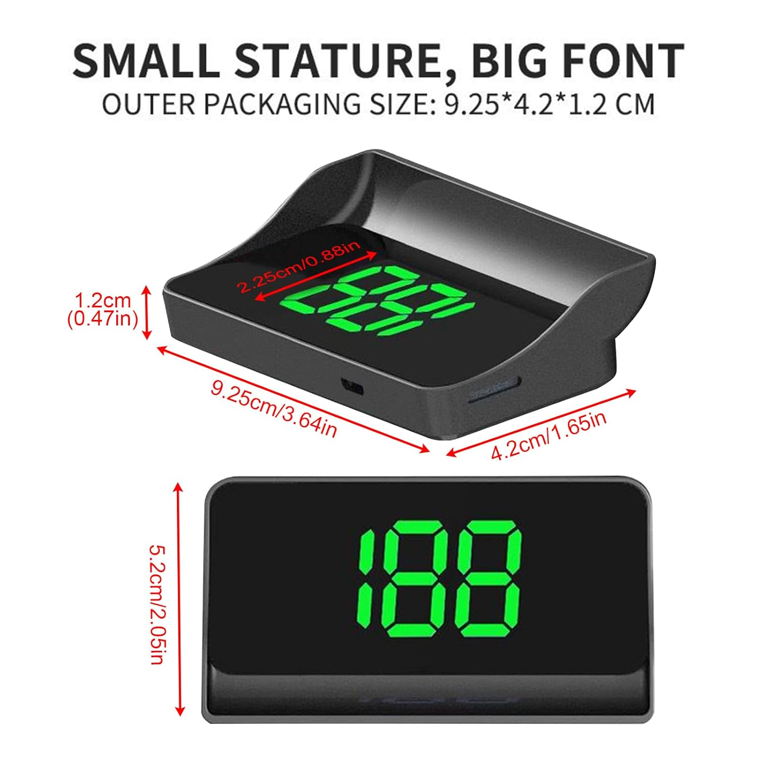 Car Heads up Display,Hud Display Car Windshield - Auto Windscreen HUD for Traffic Congestion City Navigation Highway Driving Fleet Managers Busy Professionals Daily Commuting Buses Rvs - Green image number 5