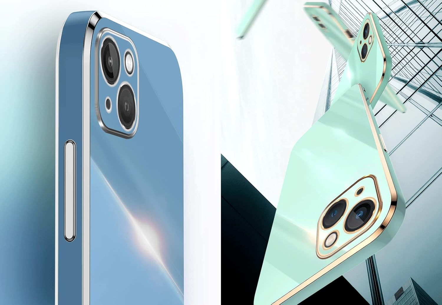 Topme Silicone Case for Oppo Reno13 Pro 5G / Oppo Reno 13 Pro 5G (6.83 Inches), [Gold Edge Style Mobile Phone Case] - Black image number 6