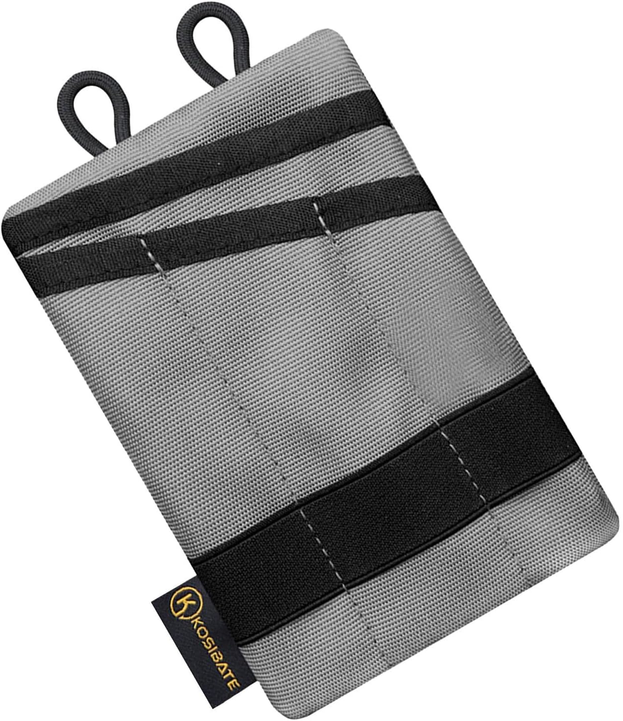 Pocket Organizer,Small Molle Pouch Utility Bag with Zipper - Waterproof Outdoor Wallet Pack for Men, Compact Utility Pouch for Outdoor and Daily Use B/ - Black image number 2