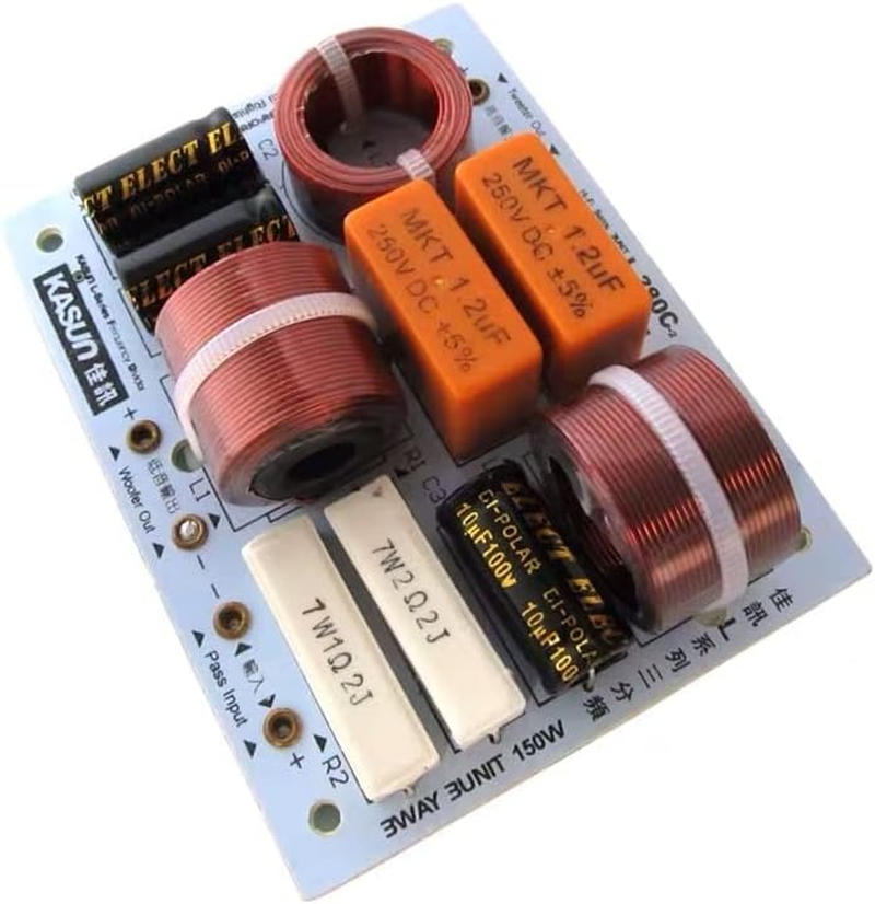 HOOCI 2PCS 3 Way 200W Speaker Treble Alto Bass Frequency Divider Home Theater Hifi Stereo 3 Unit Filter Audio Crossover Filters image number 5