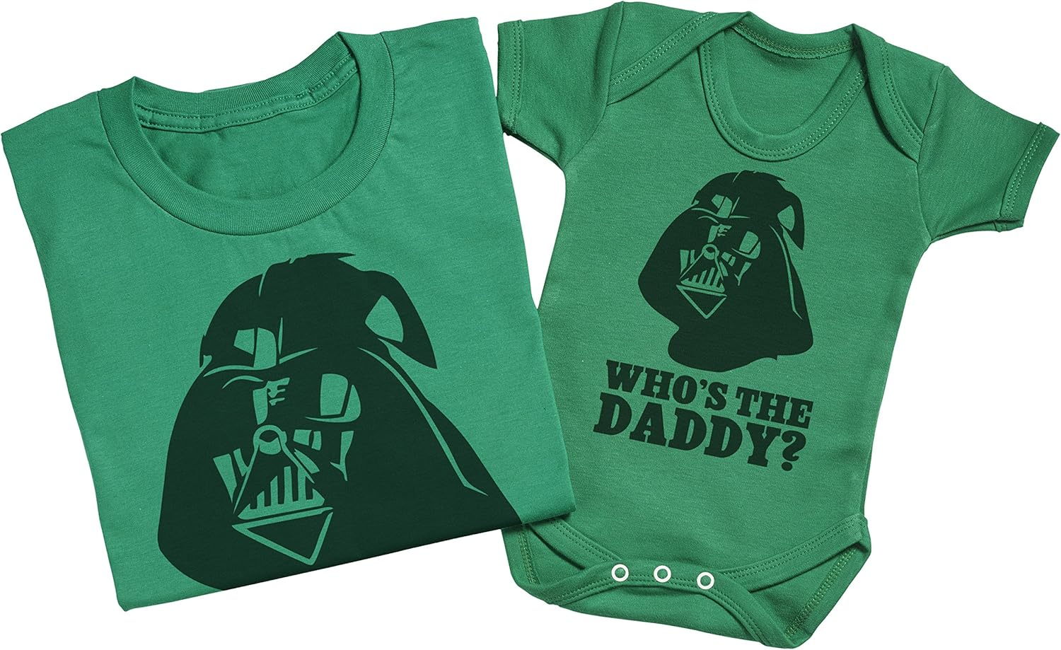 Zarlivia Clothing Who'S the Daddy? - Matching Father Kids Gift Set - Mens T Shirt & Kid'S T Shirt - White - Xx-Large & 9-10 Years image number 3