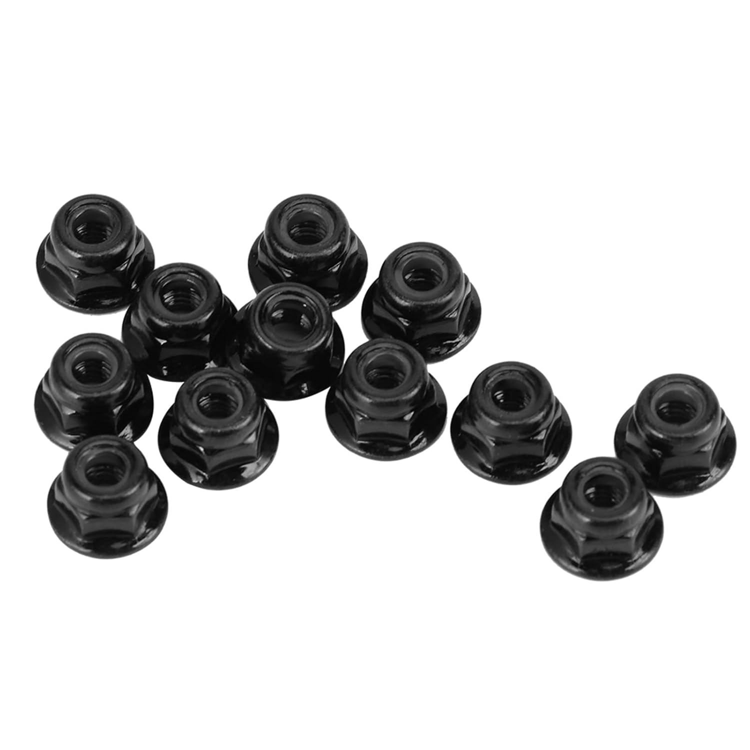 Sorandy Precise Non-Slip Tire Lock Nut, Durable Wheel Lug Nuts for Axial SCX10 1/10 RC Model Car, 12PCS (Black) image number 1