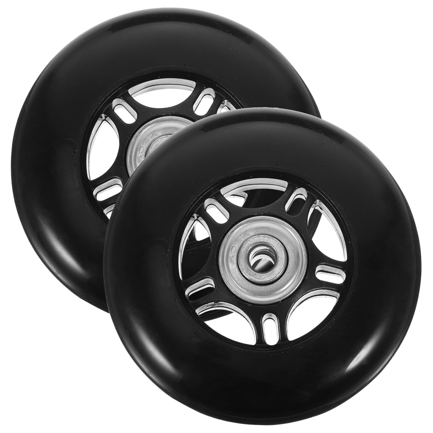 CIYODO Luggage Suitcase Replacement Rubber Swivel Wheels Set 80X6X24Mm with Detachable Casters &ndash; Travel Trolley Wheel Repair Kit for Smooth Rolling