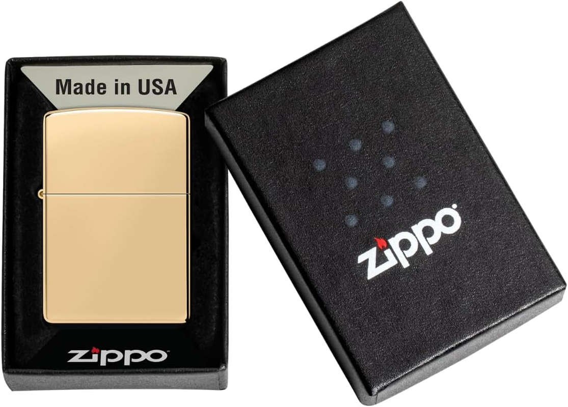 Zippo Adult-Unisex 254B Classic High Polish Brass Lighter, Gold image number 1