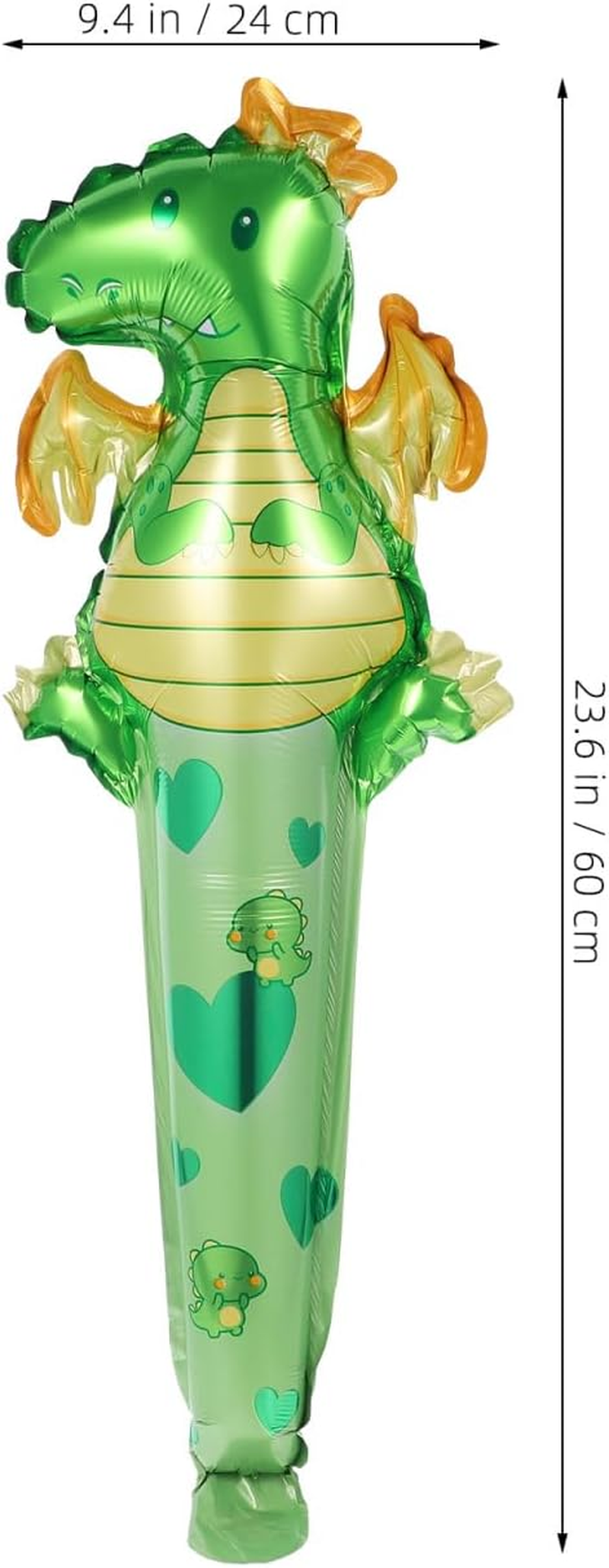 50Pcs Dinosaur Handheld Balloon - Aluminum Foil Animal Shaped Inflatable Party Balloons for Birthday Decorations, Kids Party Favors