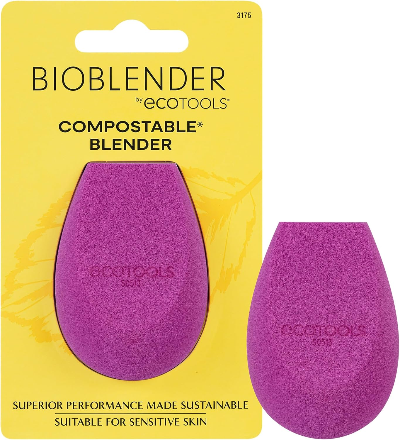 Eco Tools Bioblender by Makeup Sponge for Liquid and Cream Make-Up, Purple, Single Pack, 3175 image number 5