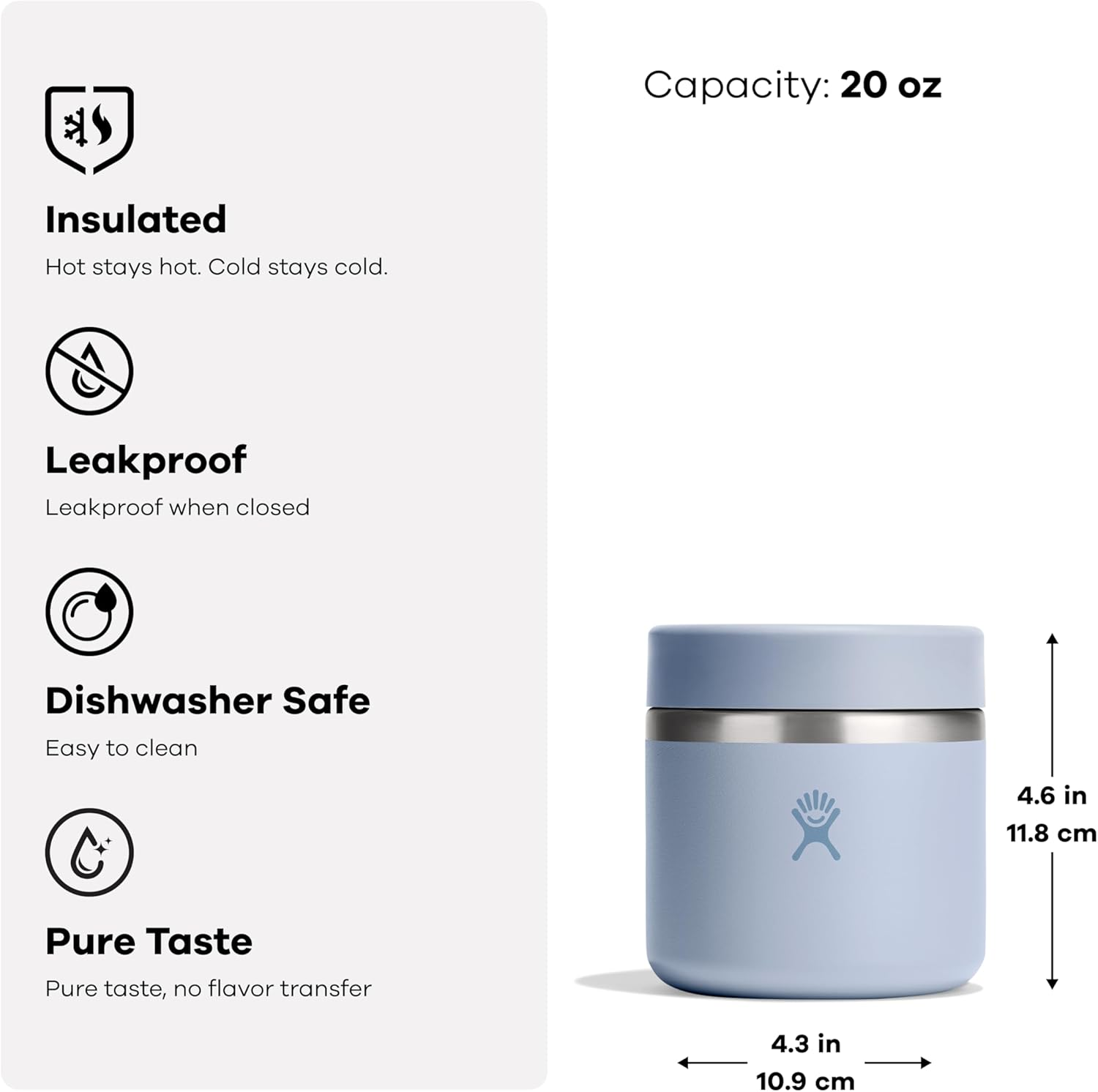 Hydro Flask 20 Oz Insulated Food Jar Agave image number 2