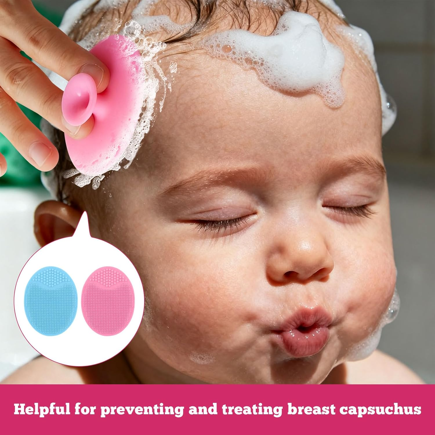 Baby Hair Brush, 3 Pcs Baby Brush, Cradle Cap Brush, Toddler Hair Brush, Wood Natural Soft Bristle Brush for Newborn, Baby Comb for Daily Care and Bath Time, Baby Essentials, Registry Gift image number 3