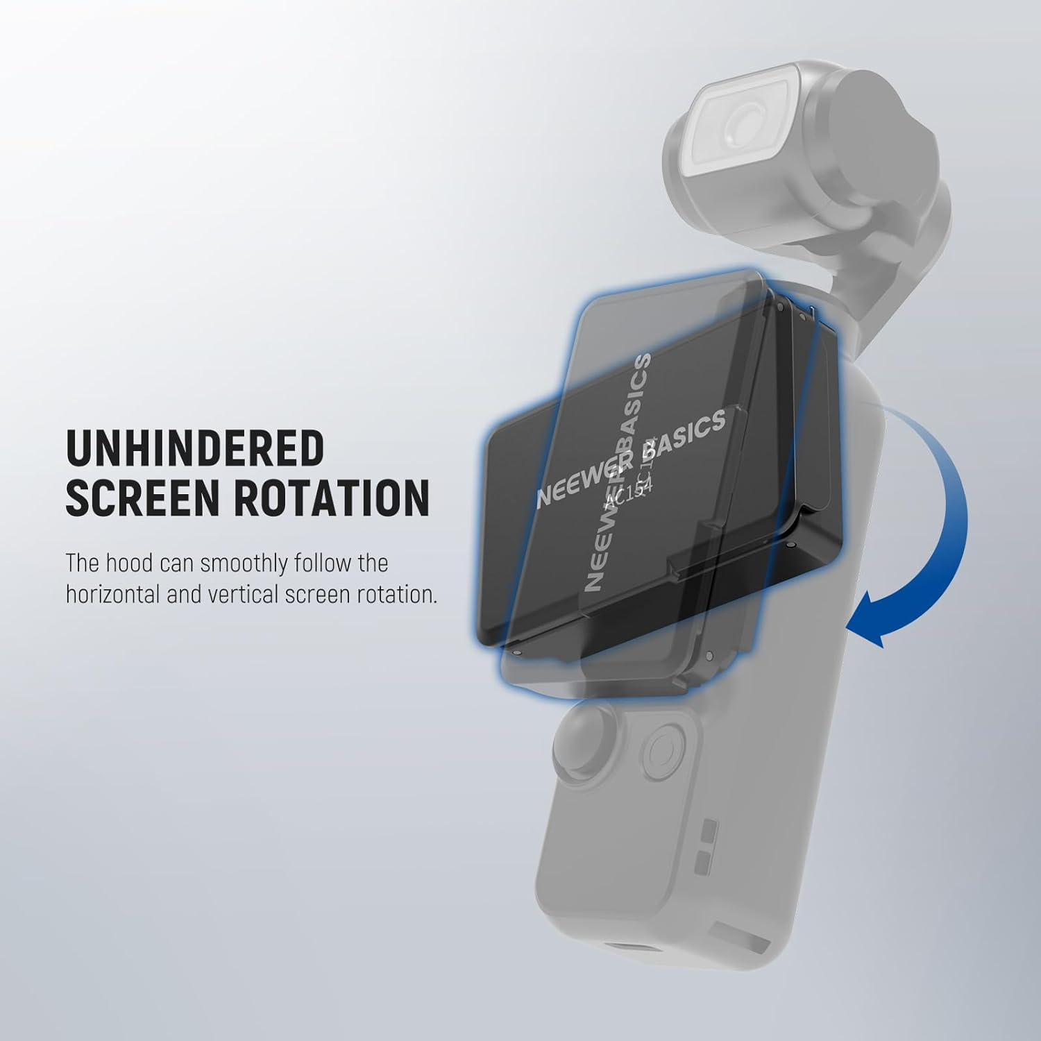 NEEWER Screen Sunshade Compatible with DJI OSMO Pocket 3 Accessories, 3 Sided Foldable anti Glare Camera Screen Sun Hood Protector for Outdoor Selfies Vlogging Video Recording Live Streaming, AC154 image number 3